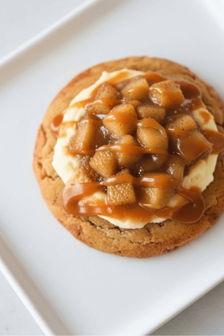 Salted Caramel Apple Pie Cheesecake Cookies