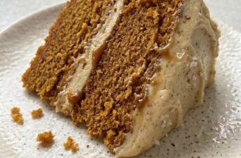Salted Caramel Pumpkin Cake with Browned Butter Frosting