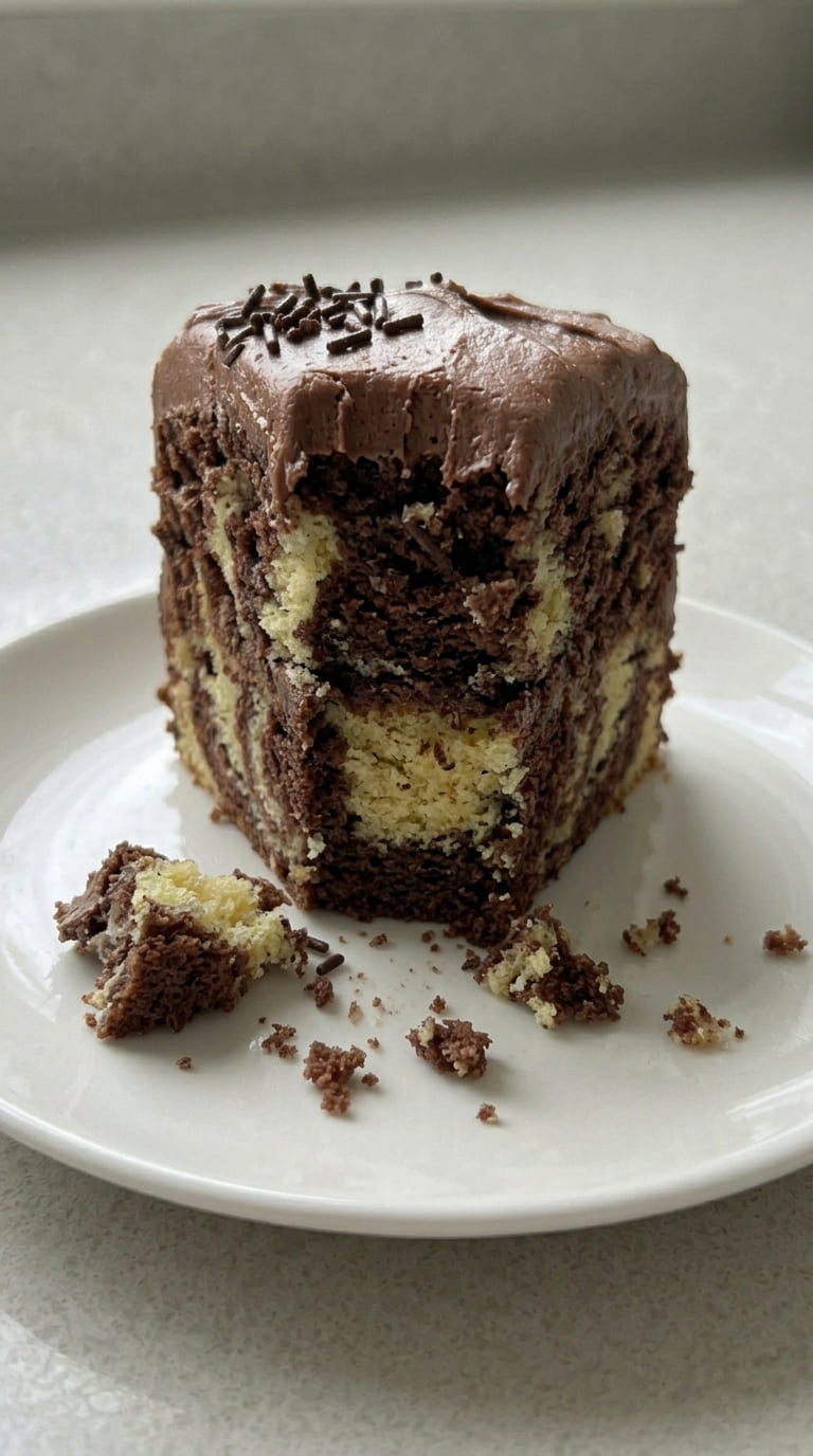 Perfect Vanilla and Chocolate Marble Cake at Home