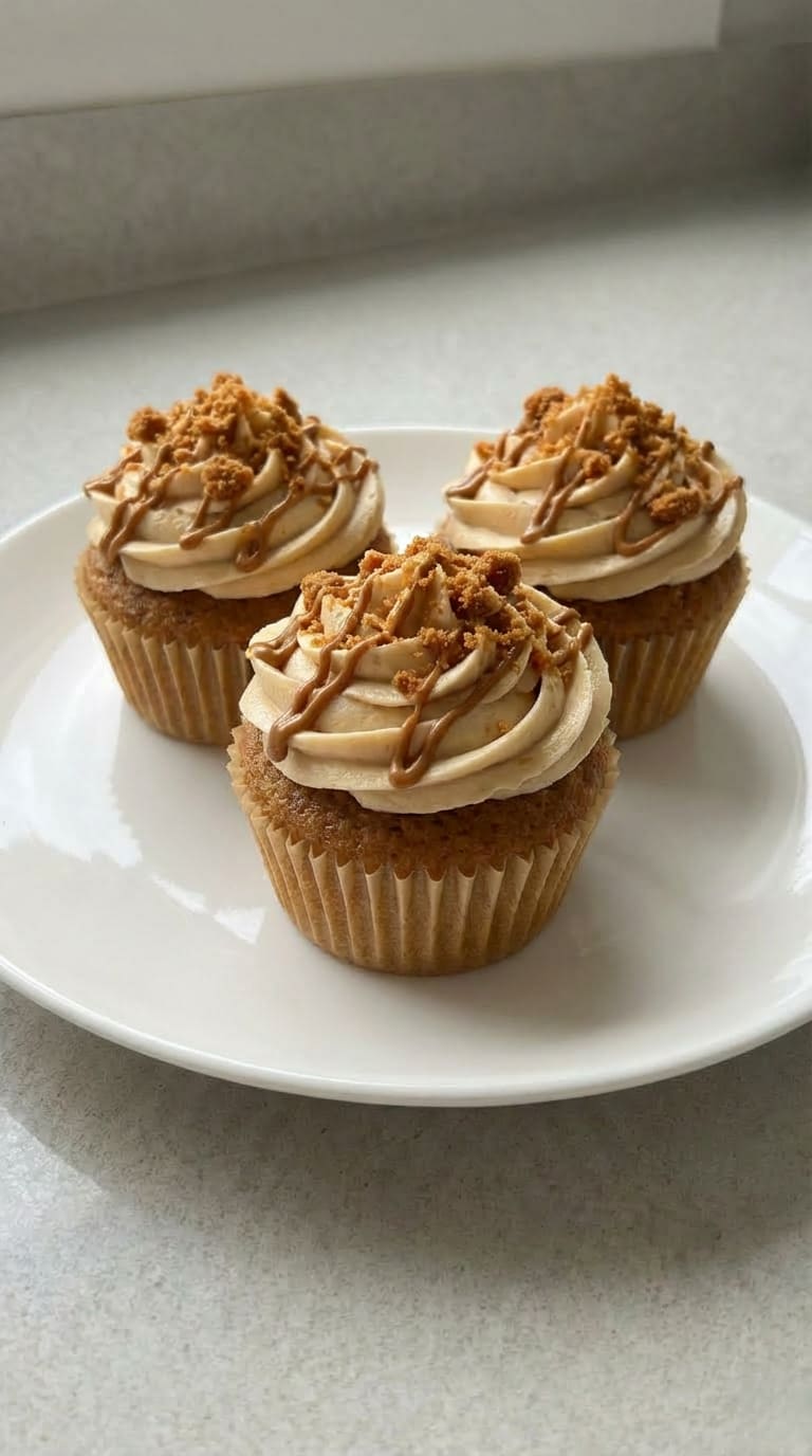 Irresistible Biscoff Cupcakes with Creamy Frosting