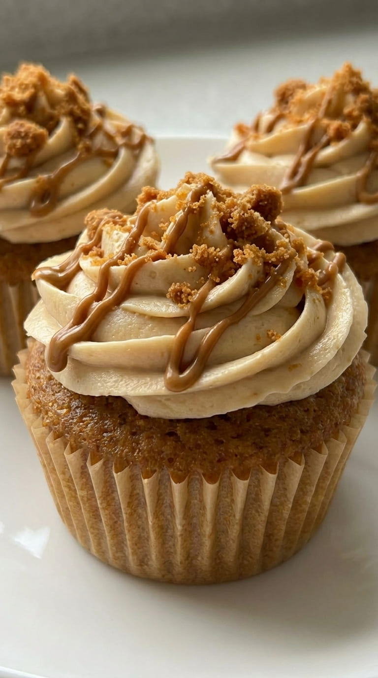 Irresistible Biscoff Cupcakes with Creamy Frosting