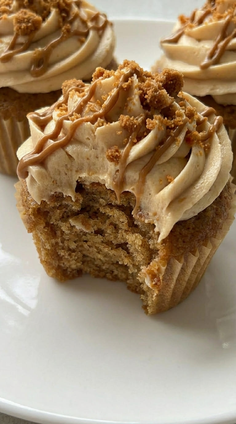 Irresistible Biscoff Cupcakes with Creamy Frosting
