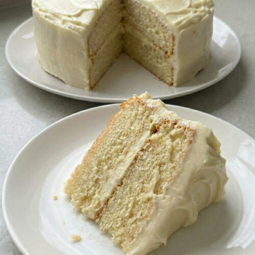 Classic Vanilla Cake with Creamy Brown Butter Frosting