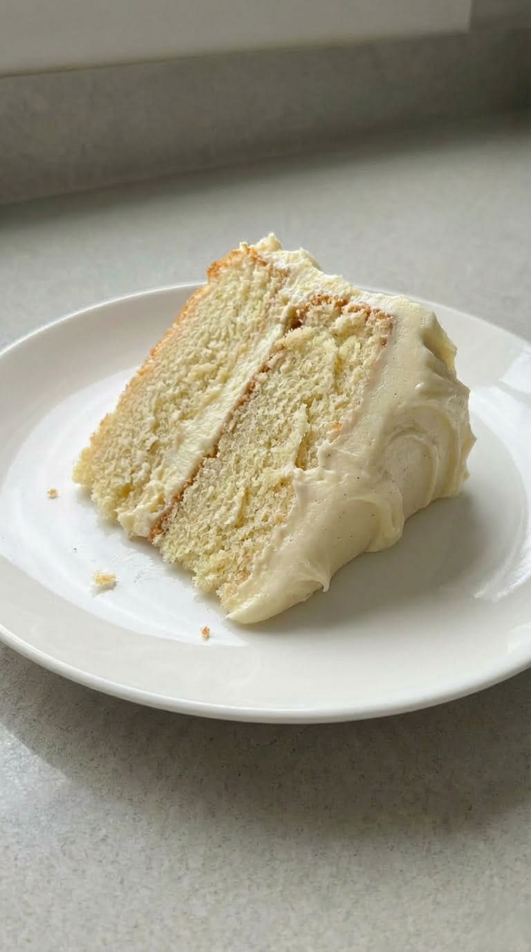 Classic Vanilla Cake with Creamy Brown Butter Frosting