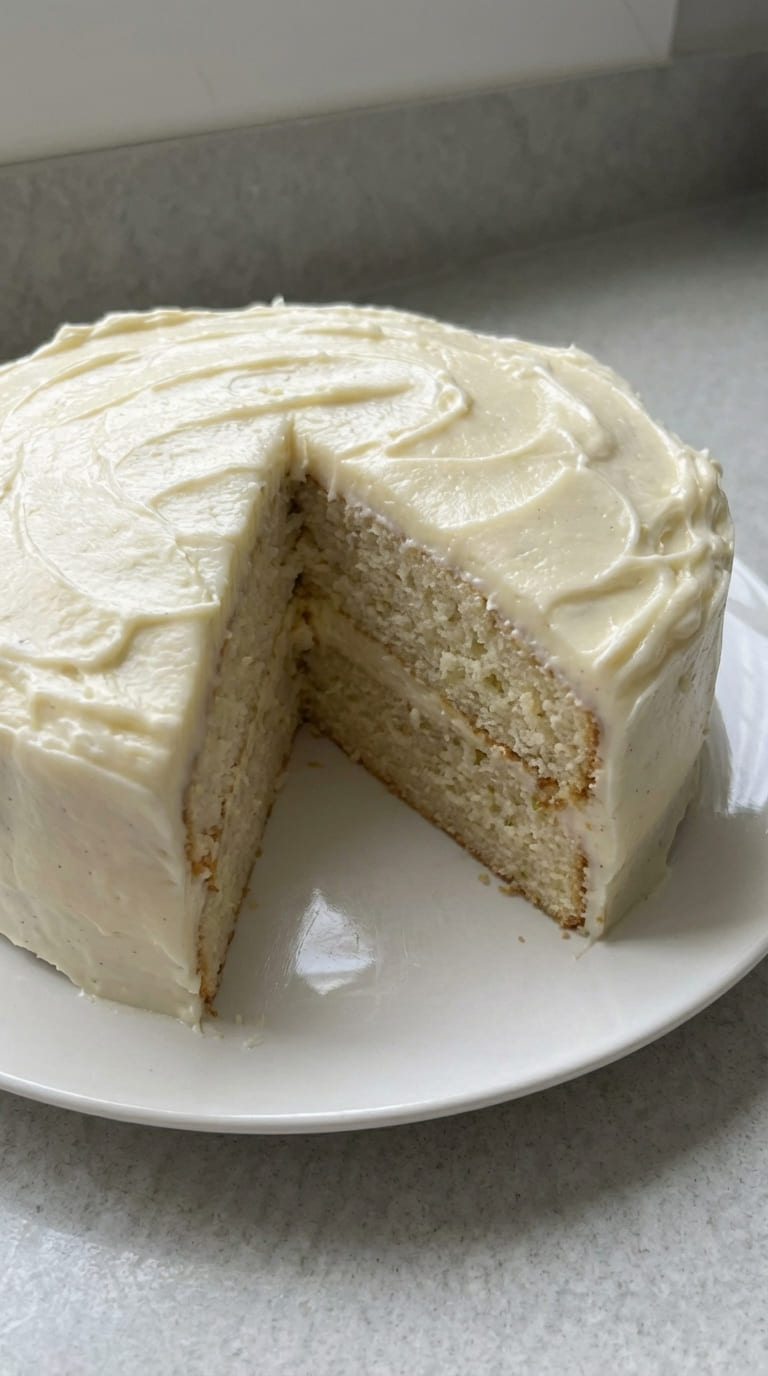 Classic Vanilla Cake with Creamy Brown Butter Frosting