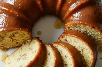 Easy Banana Bundt Cake with Brown Sugar Glaze