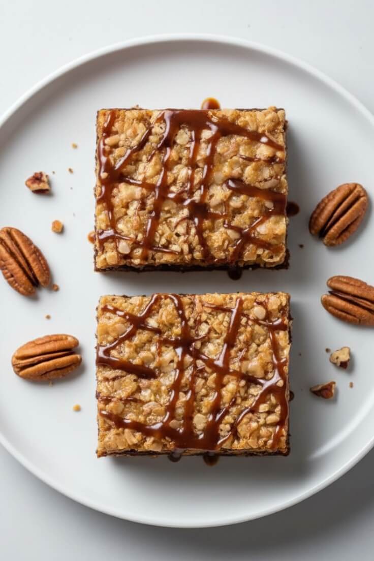 Homemade Caramel Chocolate Oat Bars