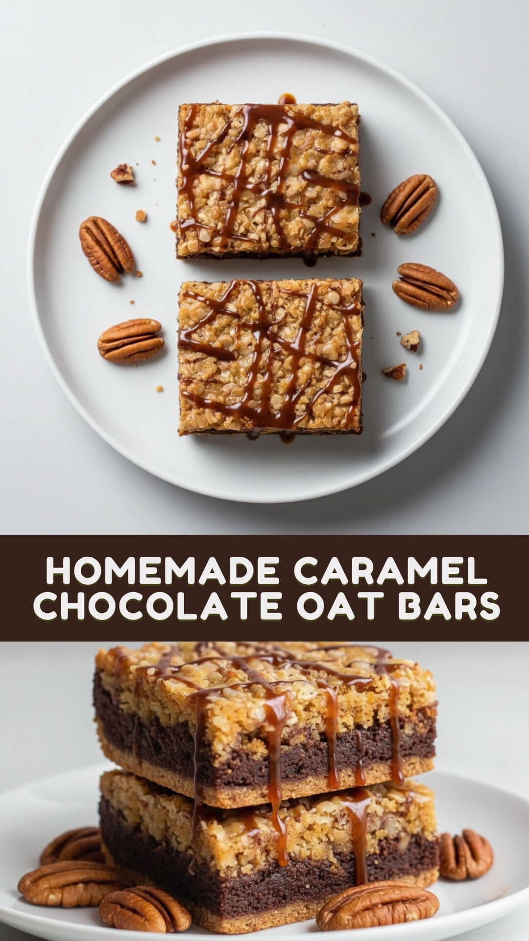 Homemade Caramel Chocolate Oat Bars