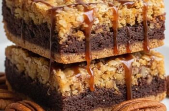 Homemade Caramel Chocolate Oat Bars