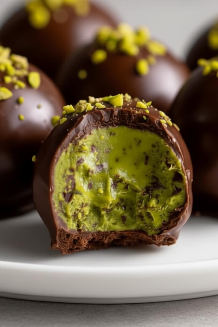Homemade Pistachio Truffles