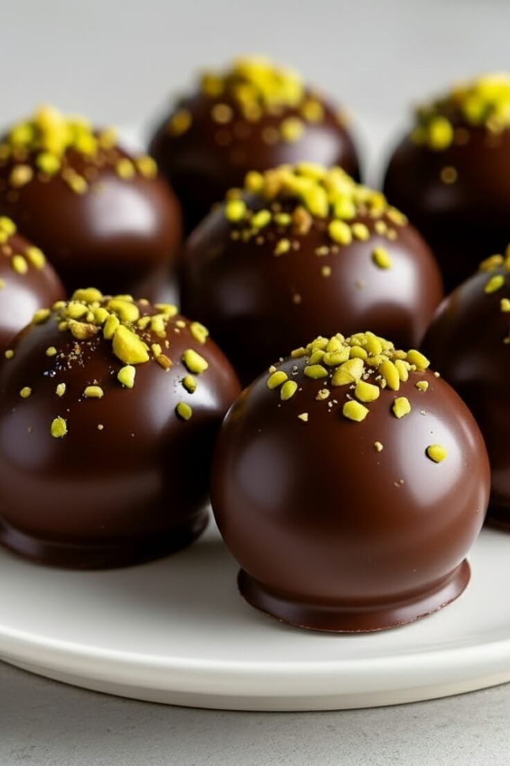 Homemade Pistachio Truffles