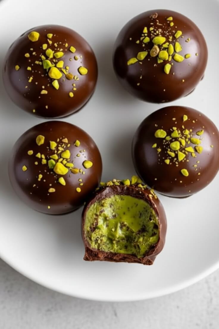 Homemade Pistachio Truffles