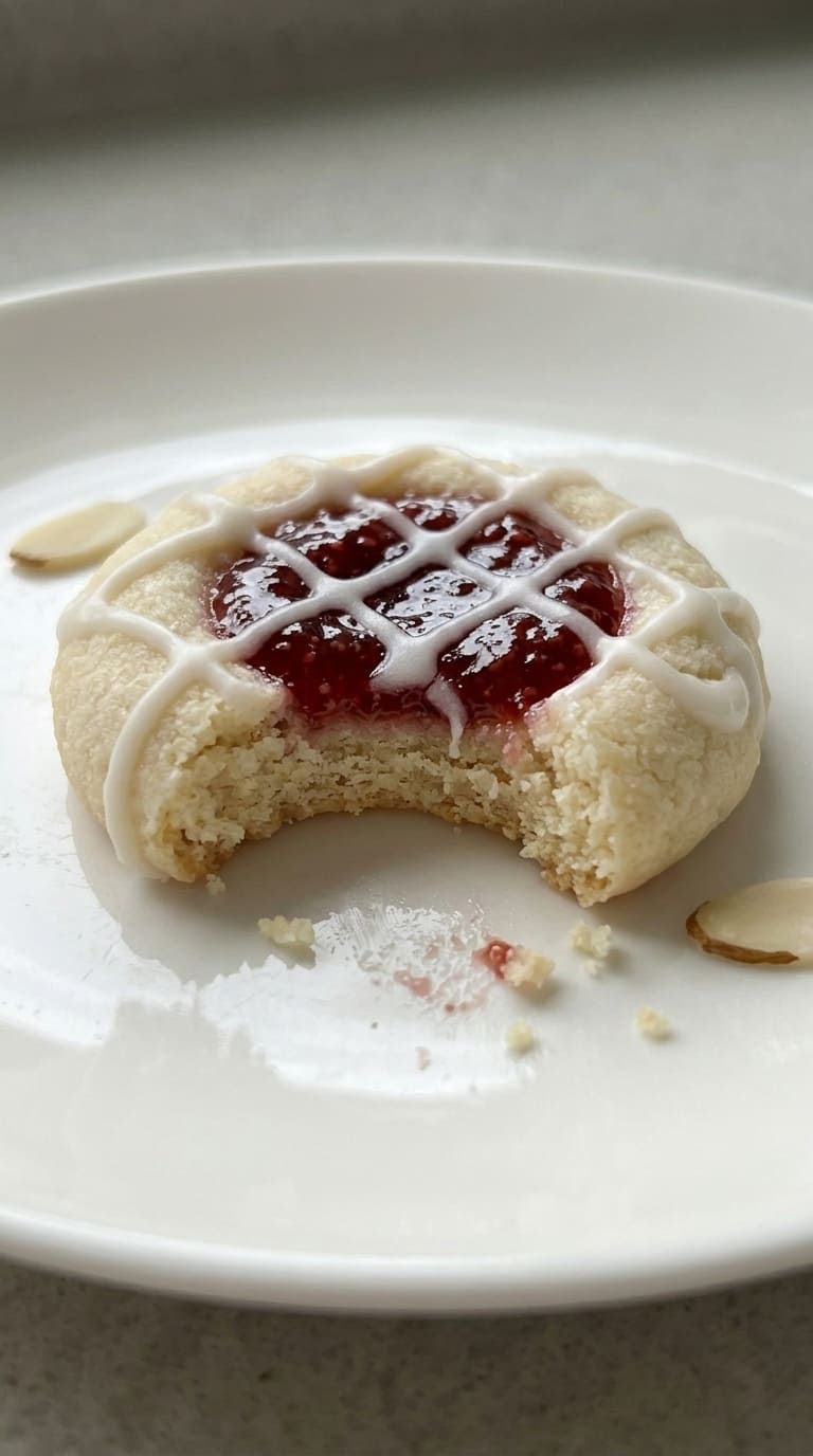 Easy Raspberry Almond Thumbprint Cookies (Perfect for Holidays!)