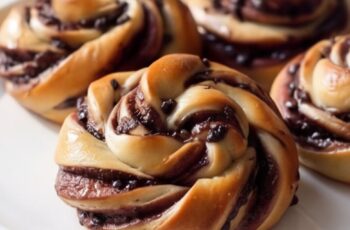 Easy Chocolate Custard Buns with Chocolate Chips (So Good!)