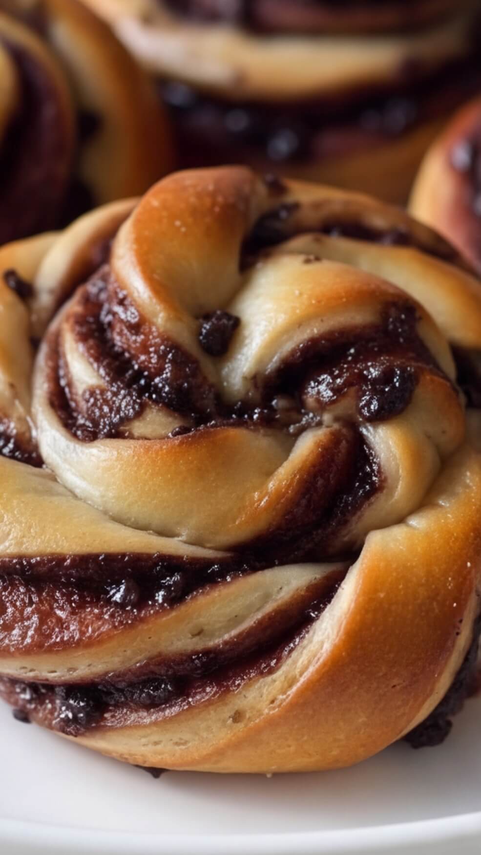 Easy Chocolate Custard Buns with Chocolate Chips (So Good!)
