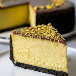 Easy Chocolate Pistachio Cheesecake (Stunning & Delicious!)