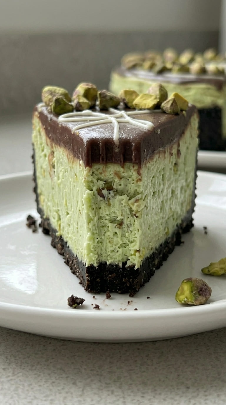 Easy Chocolate Pistachio Cheesecake – Rich, Creamy & Irresistible