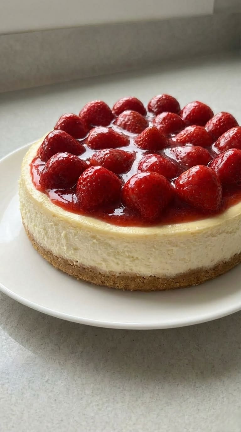 Strawberry Cheesecake with Strawberry Topping – Classic & Perfect