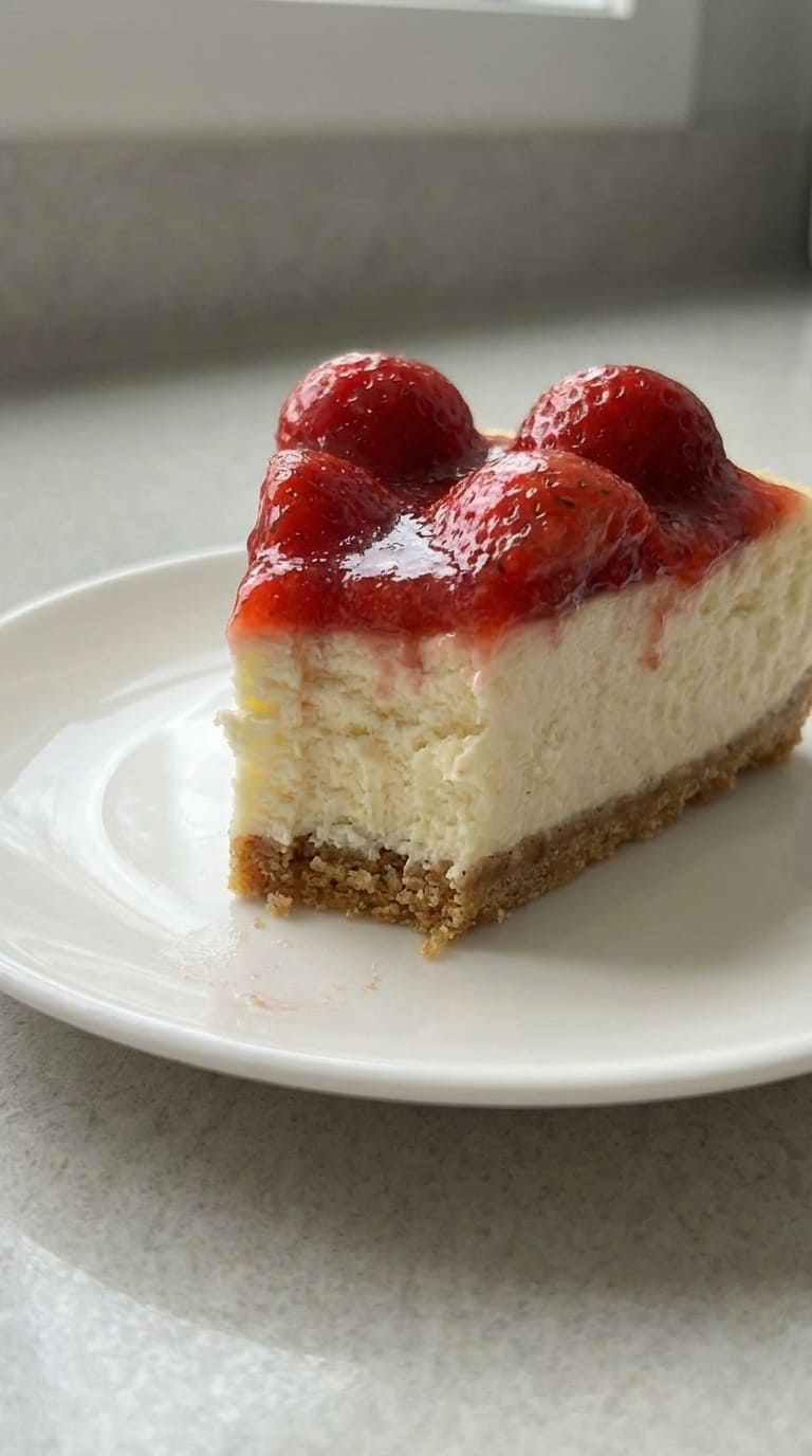 Strawberry Cheesecake with Strawberry Topping – Classic & Perfect
