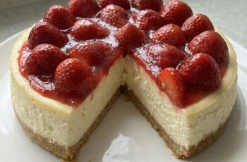 Strawberry Cheesecake with Strawberry Topping – Classic & Perfect