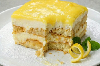 Homemade Lemon Tiramisu with Lemon Curd, No Bake Dessert
