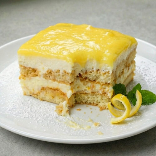 Homemade Lemon Tiramisu with Lemon Curd, No Bake Dessert
