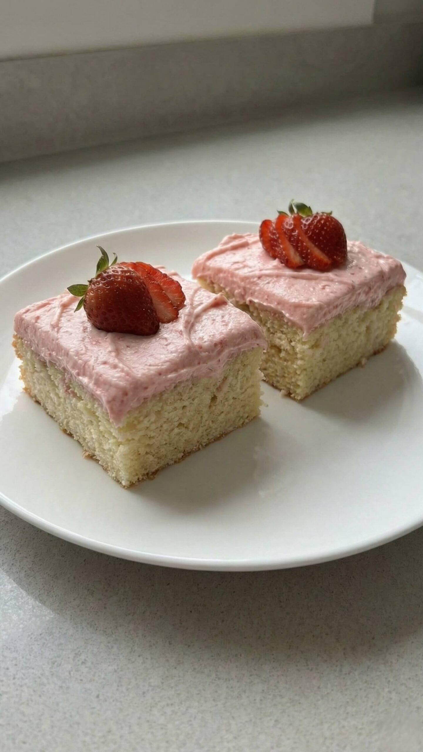 Strawberry Vanilla Sheet Cake