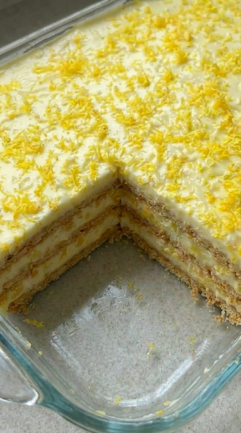 Easy Lemon Icebox Cake – No Bake & Perfectly Refreshing