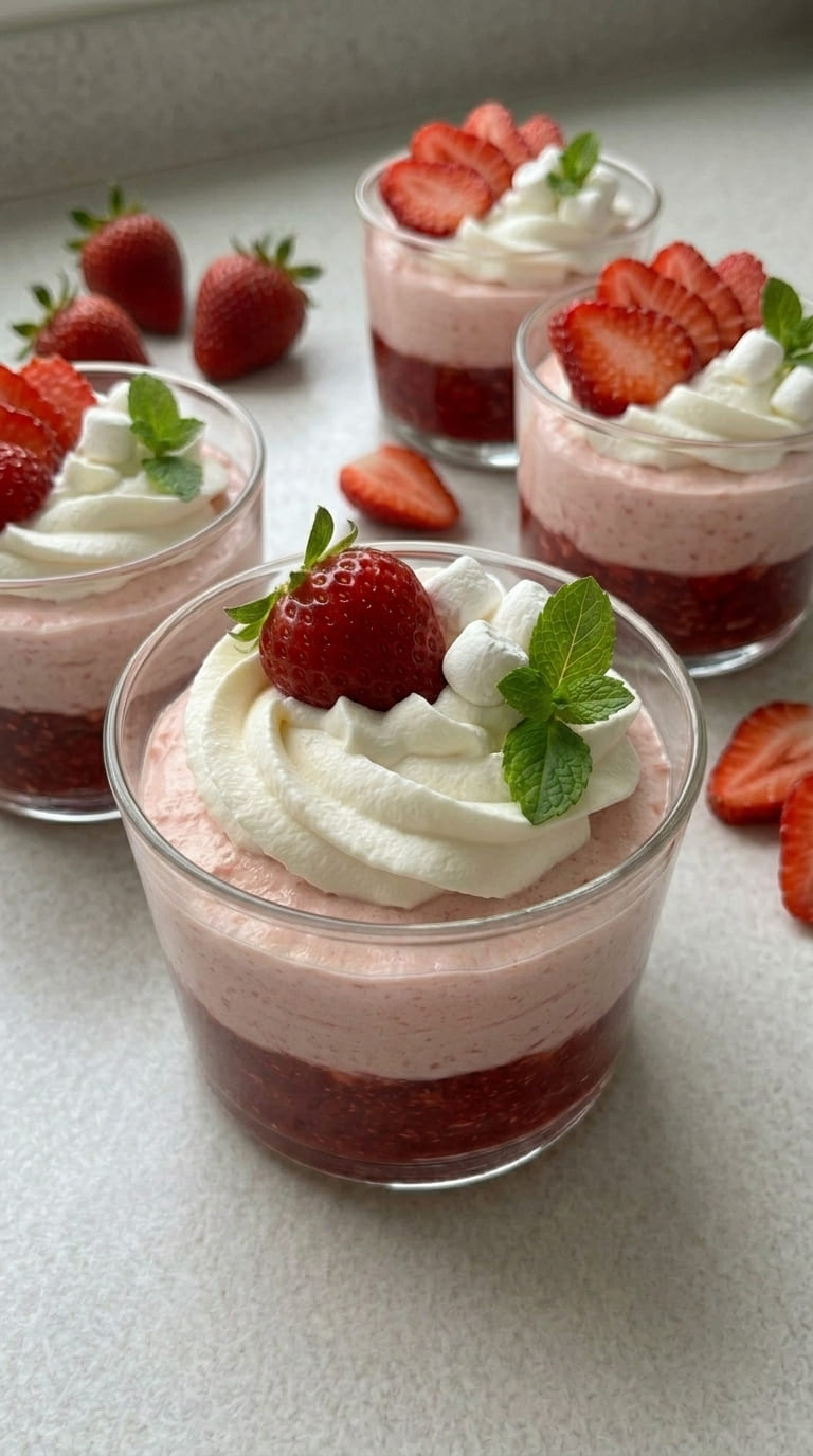 Easy Strawberry Mousse – Only 3 Ingredients (Light & Creamy!)