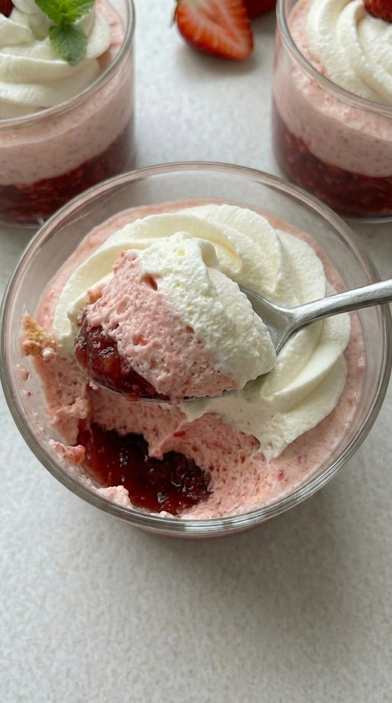 Easy Strawberry Mousse – Only 3 Ingredients (Light & Creamy!)