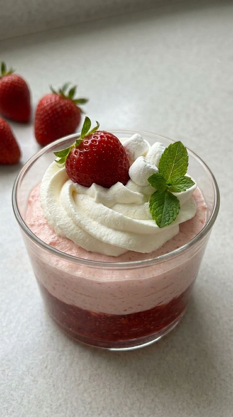 Easy Strawberry Mousse – Only 3 Ingredients (Light & Creamy!)