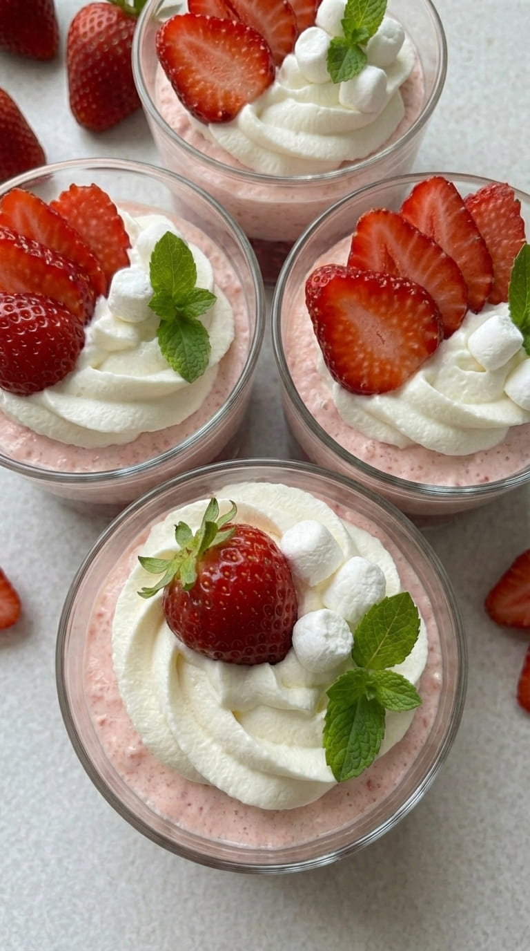 Easy Strawberry Mousse – Only 3 Ingredients (Light & Creamy!)