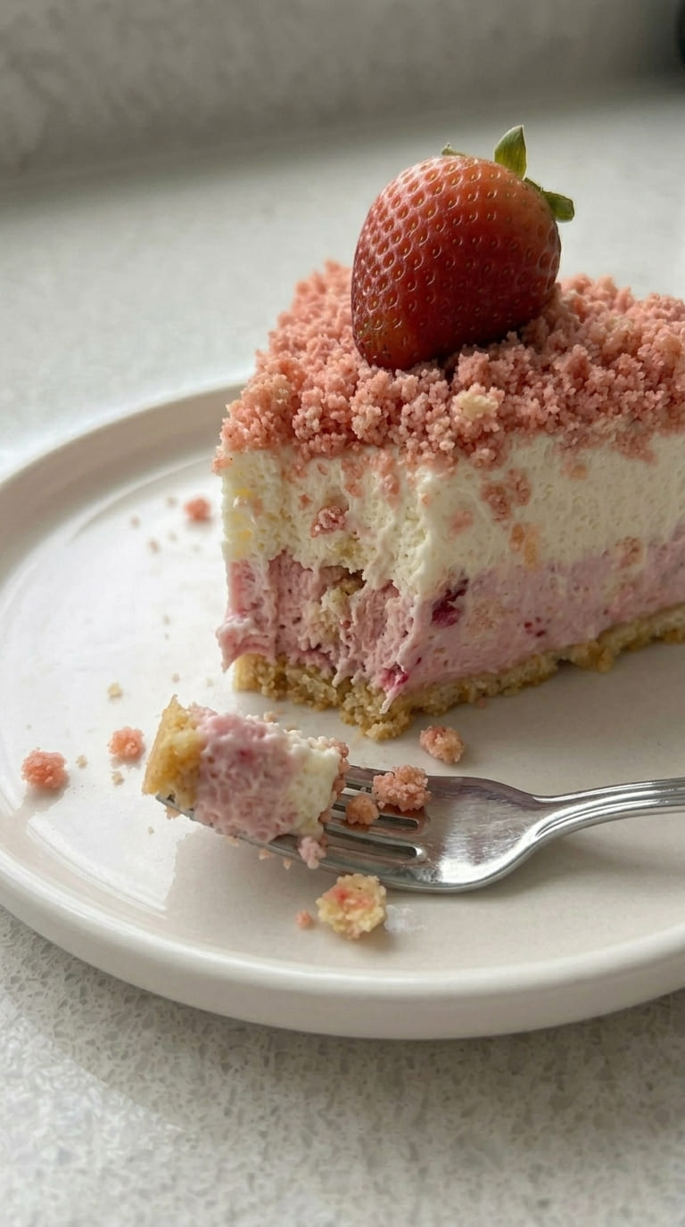 The Only Strawberry Crunch Cheesecake You’ll Ever Need