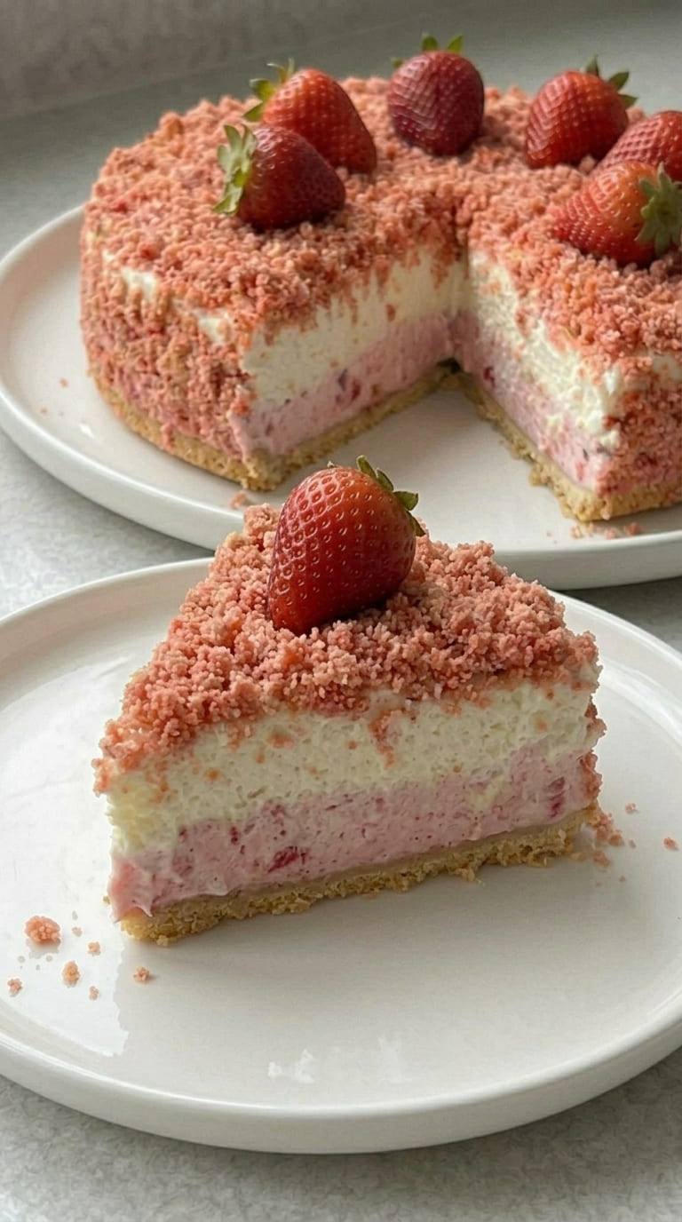The Only Strawberry Crunch Cheesecake You’ll Ever Need