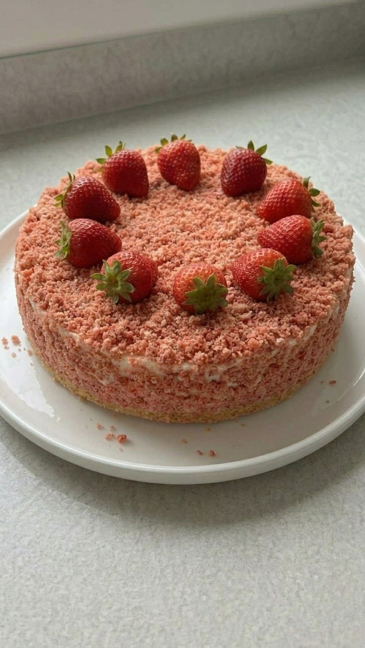 The Only Strawberry Crunch Cheesecake You’ll Ever Need