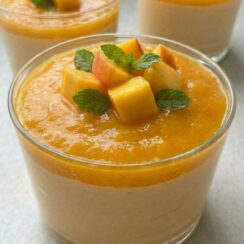 Homemade Peach Mousse with Simple Ingredients