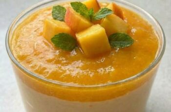 Homemade Peach Mousse with Simple Ingredients