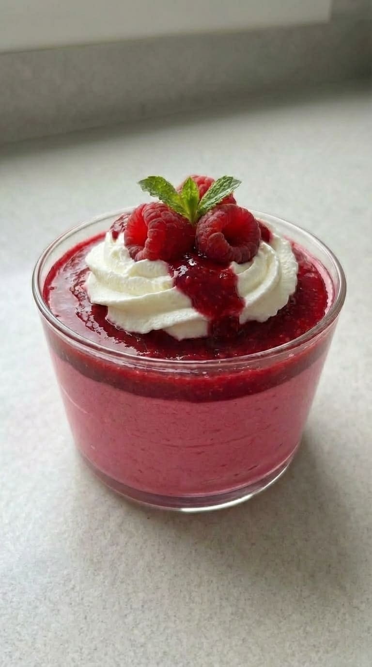Homemade Raspberry Mousse with Simple Ingredients