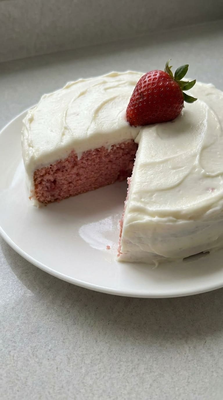 Moist Strawberry Cake Recipe Perfect for Small Celebrations