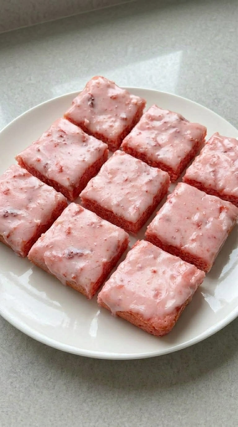 The Only Strawberry Brownies with Glaze Recipe You Will Ever Need