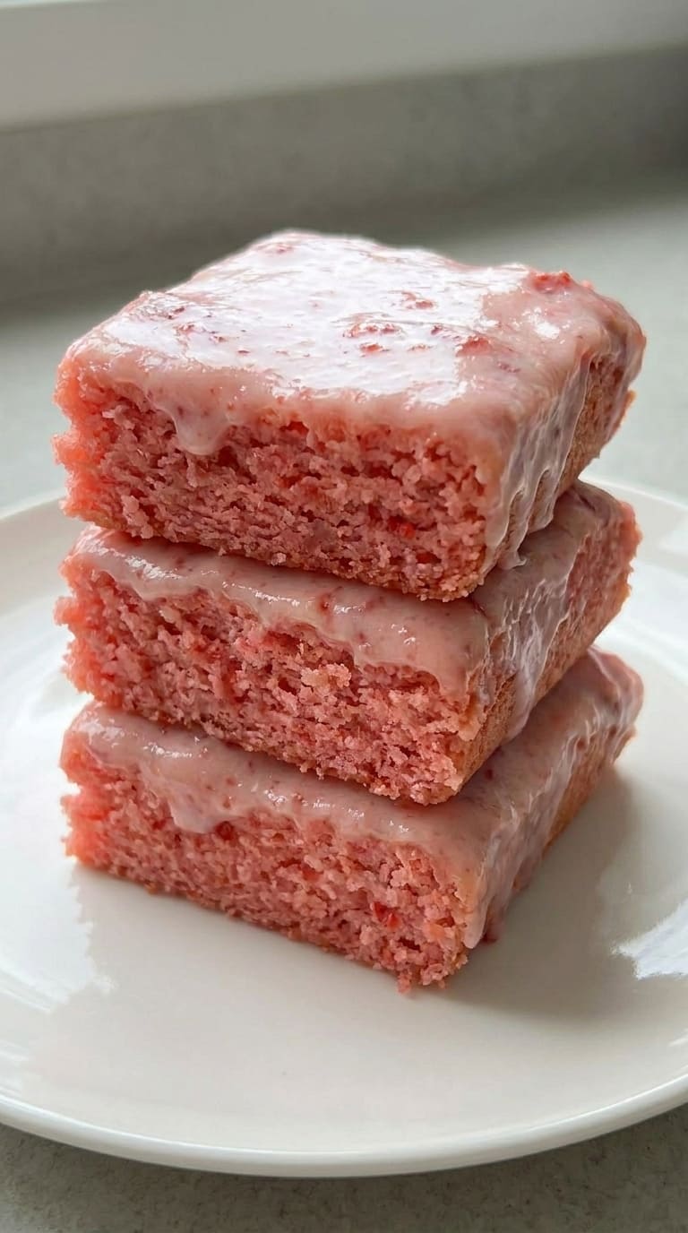 The Only Strawberry Brownies with Glaze Recipe You Will Ever Need