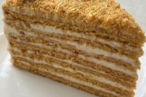 Easy Homemade Medovik Cake with Soft Honey Cake Layers
