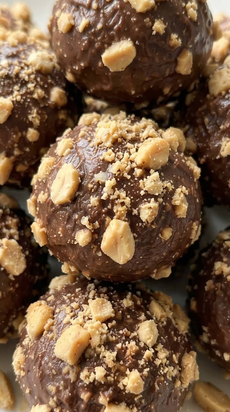 Homemade Snickers Bliss Balls, Gluten-Free and Refined Sugar-Free