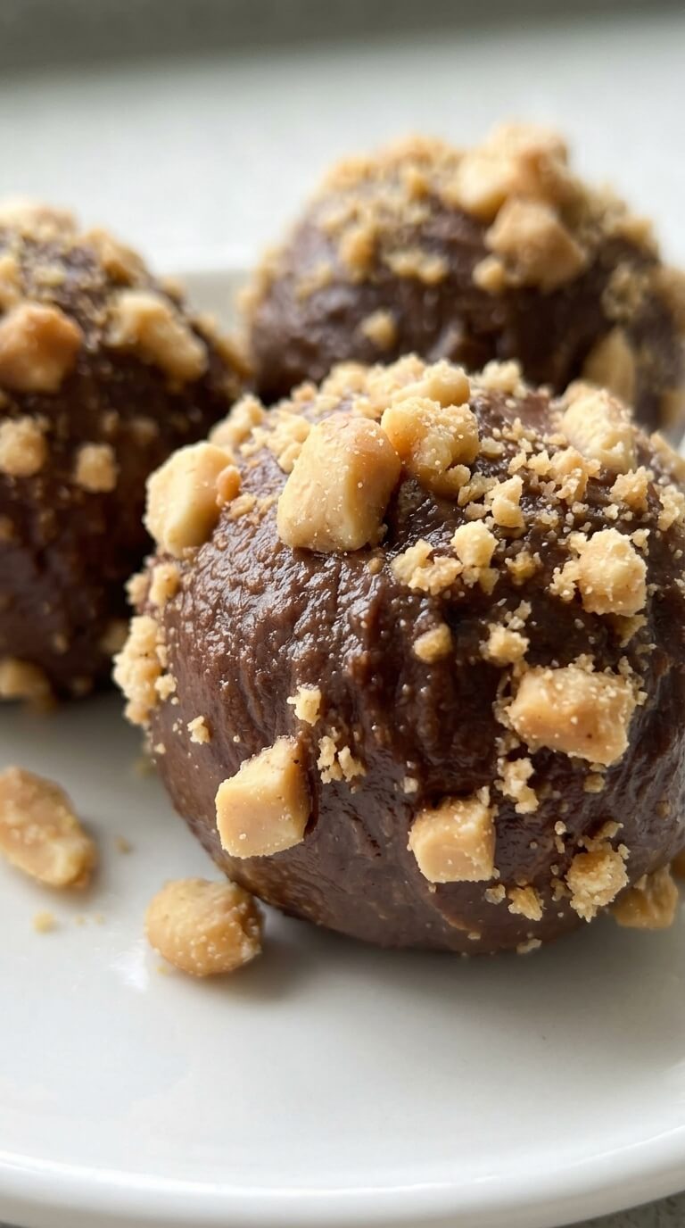 Homemade Snickers Bliss Balls, Gluten-Free and Refined Sugar-Free