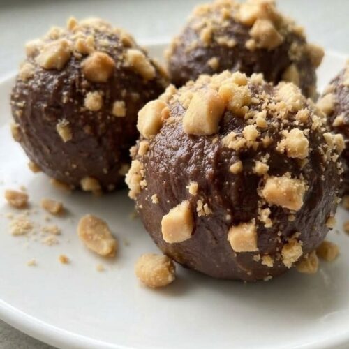 Homemade Snickers Bliss Balls, Gluten-Free and Refined Sugar-Free