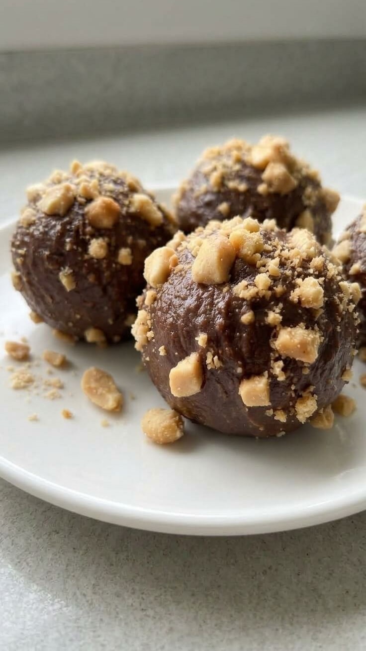 Homemade Snickers Bliss Balls, Gluten-Free and Refined Sugar-Free