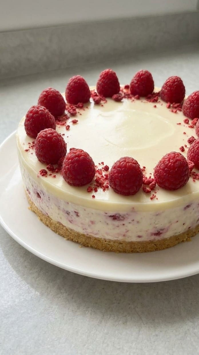 White Chocolate Raspberry Cheesecake, The Perfect Elegant Dessert