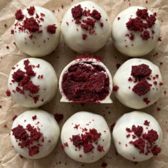White Chocolate Red Velvet Cake Balls, The Perfect Bite-Sized Dessert