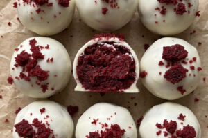 White Chocolate Red Velvet Cake Balls, The Perfect Bite-Sized Dessert