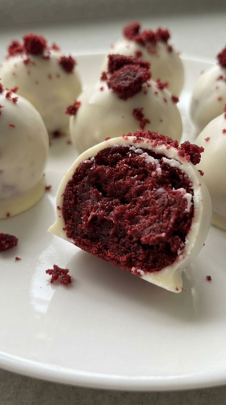 White Chocolate Red Velvet Cake Balls, The Perfect Bite-Sized Dessert